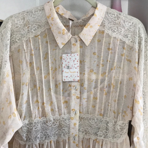 FREE PEOPLE Sheer Romance Floral Mini Dress - Picture 5 of 13